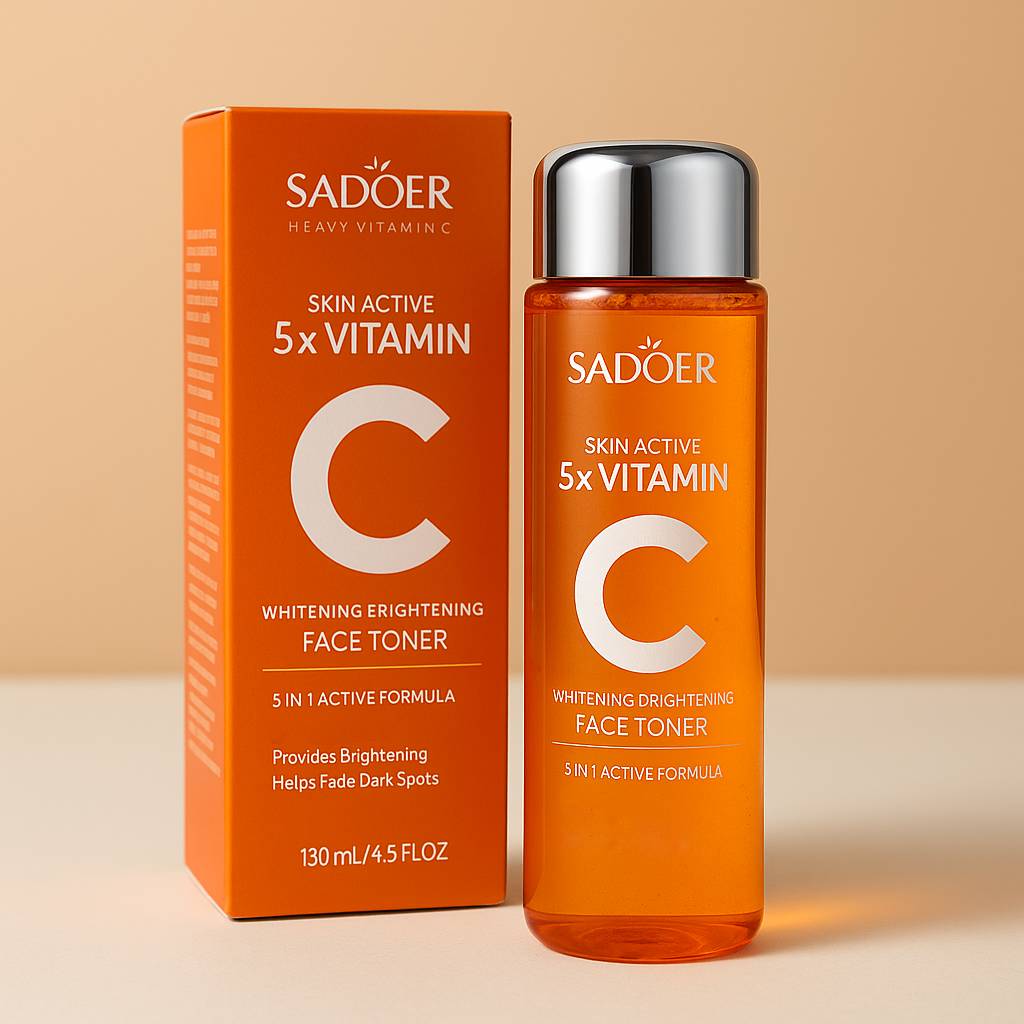 SADOER 5-in-1 Vitamin C Facial Toner – Whitening, Brightening & Hydrating Essence Spray